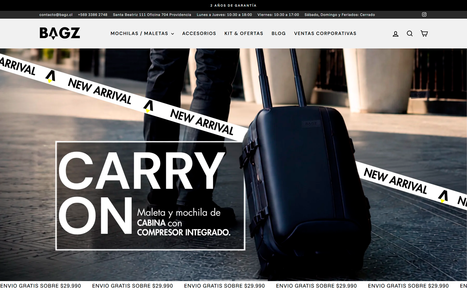 Captura del proyecto BAGZ