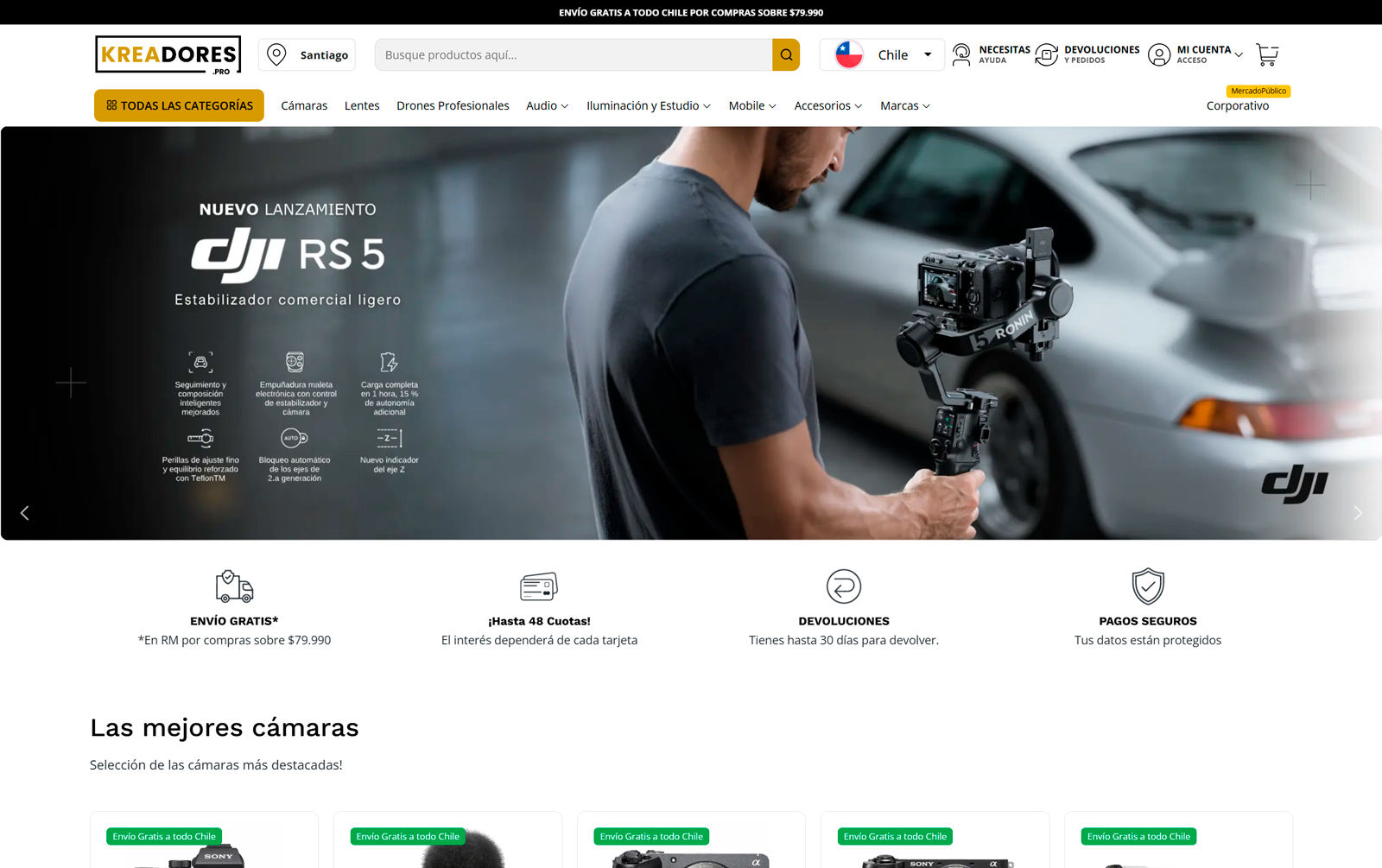 Captura del proyecto Kreadores